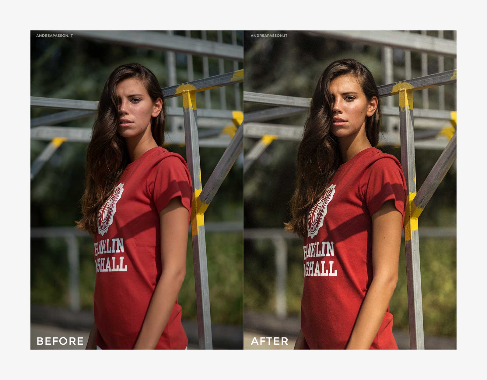 Before & After - Post Produzione Fotografica Professionale a Treviso - Franklin & Marshall